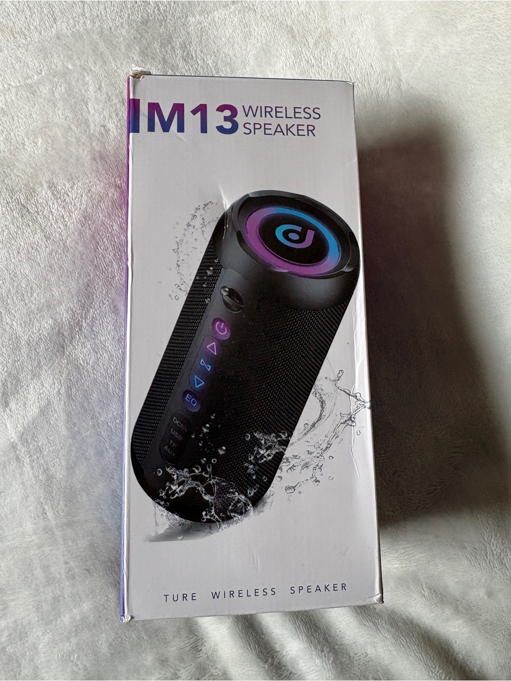 Wireless Portable Speaker in Black with RGB Accent
